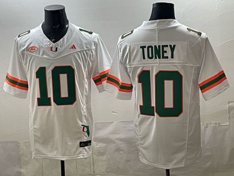 Men 2026 Miami Hurricanes #10 Toney White 3th generations Nike Limited NCAA Jersey 010->ncaa teams->NCAA Jersey